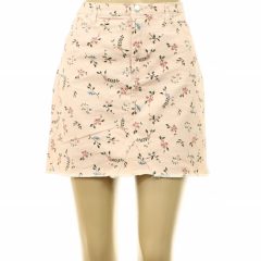 Divided virágmintás rózsaszín farmer szoknya