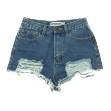 Pretty Little Thing szaggatott kék farmer short