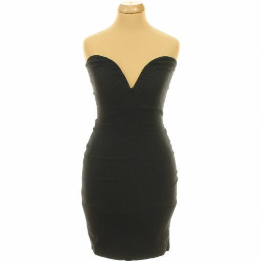 Pretty Little Thing fekete sztreccs ruha