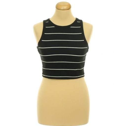 H&M csíkos fekete top