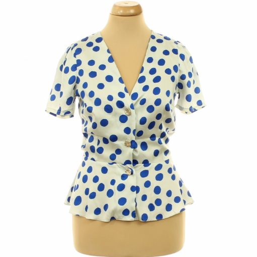 River Island pöttyös szatén blúz
