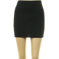 Fishbone fekete pamut miniszoknya