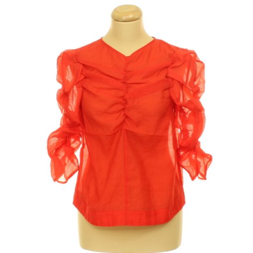 Ráncolt organza blúz