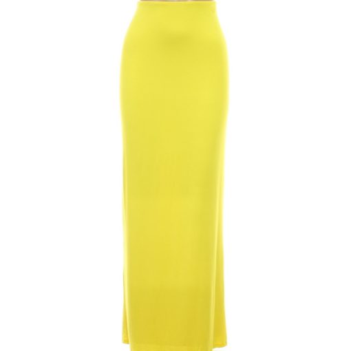 FashionNova sárga maxi szoknya