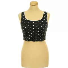 Topshop pöttyös fekete top