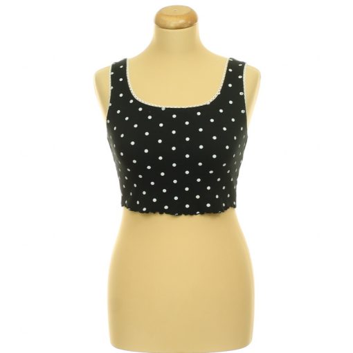 Topshop pöttyös fekete top