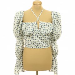 FashionNova virágmintás szatén felső
