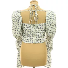 FashionNova virágmintás szatén felső
