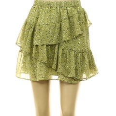 Stradivarius virágmintás zöld szoknya