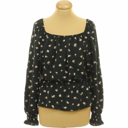 Primark virágmintás fekete blúz
