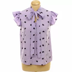 Shein mintás lila blúz