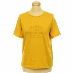 F&F feliratos mustárbarna póló