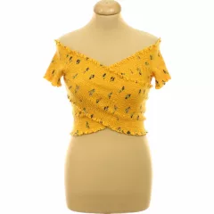 Hollister virágmintás sárga top