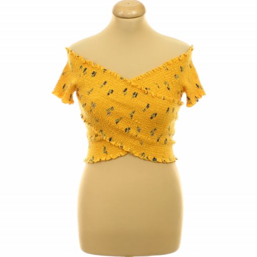 Hollister virágmintás sárga top