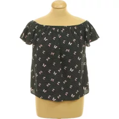 Primark mintás fekete blúz