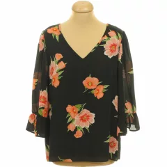 Dorothy Perkins virágmintás fekete blúz