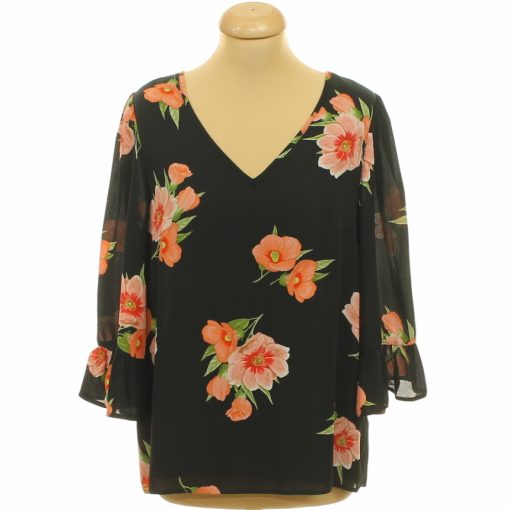 Dorothy Perkins virágmintás fekete blúz