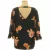 Dorothy Perkins virágmintás fekete blúz