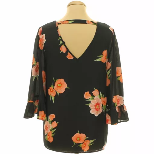 Dorothy Perkins virágmintás fekete blúz