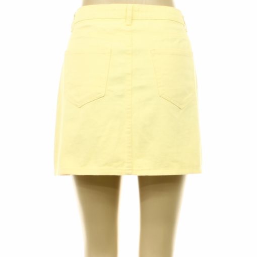 DenimCo sárga farmer miniszoknya