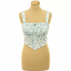 Shein ráncolt virágmintás top
