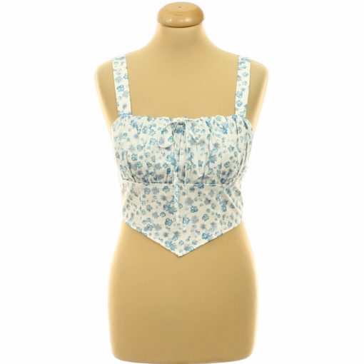 Shein ráncolt virágmintás top