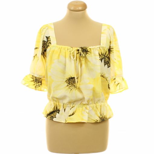 H&M virágmintás sárga blúz