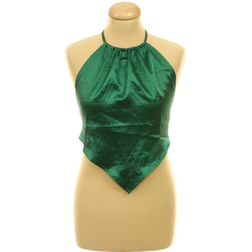 Shein zöld szatén top
