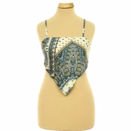 Shein mintás szatén top