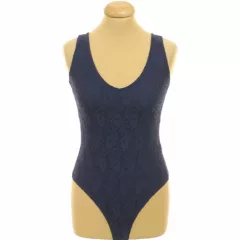 Sötétkék csipke body