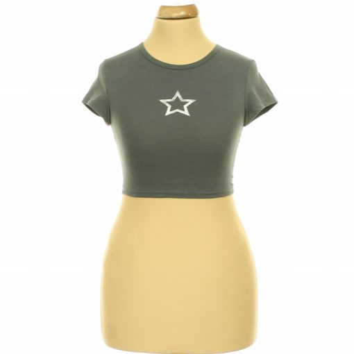 Bershka mintás szürke top