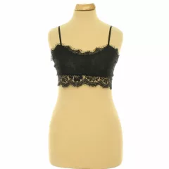 Fekete csipke top