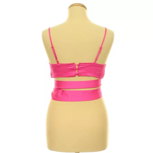Shein pink szatén top