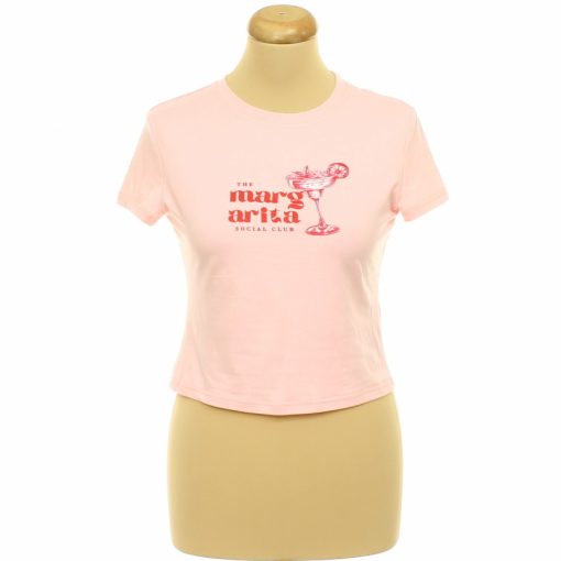 Shein mintás rózsaszín póló