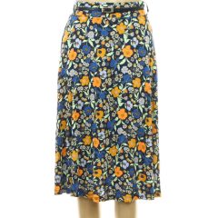 TU virágmintás szoknya övvel