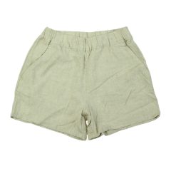 Divided bézs lenkeverék short