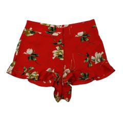 Cameo Rose virágmintás piros rövidnadrág