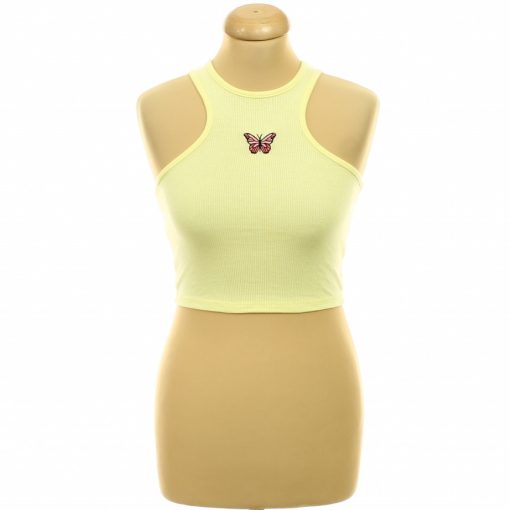 Primark hímzett sárga top