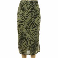 Boohoo mintás khakizöld szoknya