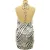 Mintás ezüstpöttyös szatén ruha
