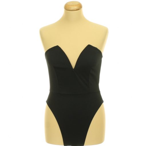 Shein merevítős fekete body