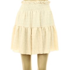 Mintás krémszínű szoknya