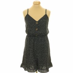 Pöttyös fekete overál