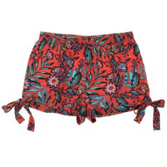 Papaya virágmintás short