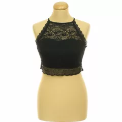 BodyFlirt fekete csipke top
