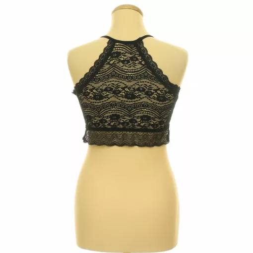 BodyFlirt fekete csipke top