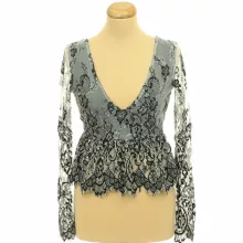 Topshop szürke csipke felső
