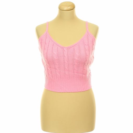 Shein rózsaszín kötött top