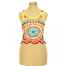 Shein színes horgolt top