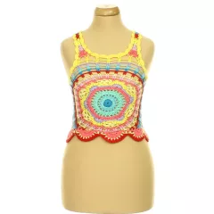 Shein színes horgolt top